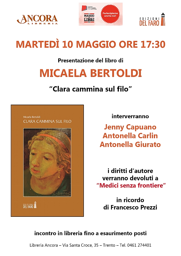 "Clara cammina sul filo" all'Ancora di Trento in ricordo di Francesco Prezzi